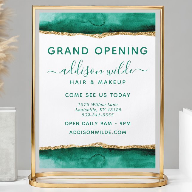Emerald Green And Gold Watercolor Business Flyer (Creator Uploaded)