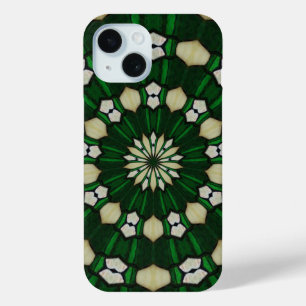 Emerald Green and Ivory Glass  iPhone 15 Case