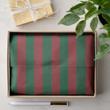 Emerald Green and Merlot Red Stripe Christmas