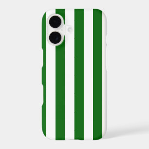 Emerald Green and White Vertical Stripes