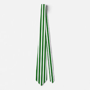 Emerald Green and White Vertical Stripes Tie