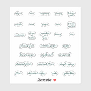 Emerald Green Baking Labels