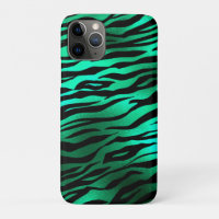 Emerald Green Black Tiger Stripes Wild Animals