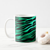 Emerald Green Black Tiger Stripes Wild Animals