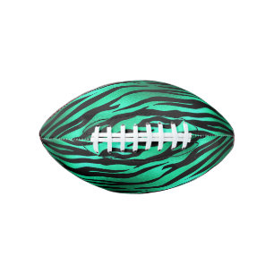 Emerald Green Black Tiger Stripes Wild Animals Football