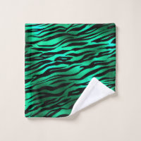 Emerald Green Black Tiger Stripes Wild Animals