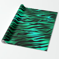 Emerald Green Black Tiger Stripes Wild Animals