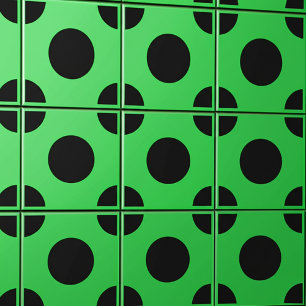 Emerald Green & Black Wall Decor Minimal Square Ceramic Tile