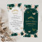Emerald Green Blush Floral Twins Birthday Menu
