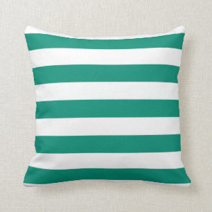Emerald Green Bold Striped Pillow