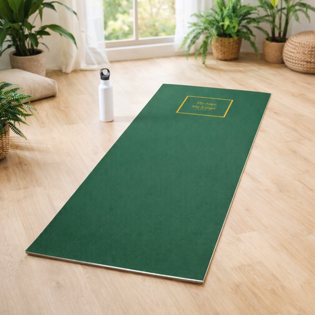 Emerald green business logo  studio yoga mat (Creator Uploaded)
