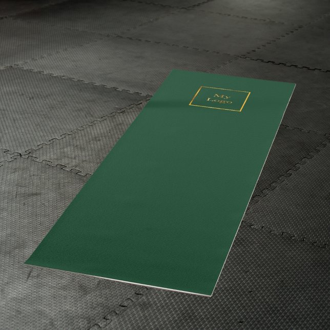 Emerald green business logo  studio yoga mat (Creator Uploaded)