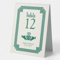 Emerald Green Celtic Knot Claddagh Irish Wedding