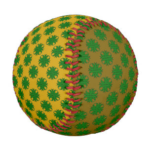 Emerald Green Clover Ribbon by Kenneth Yoncich Baseball