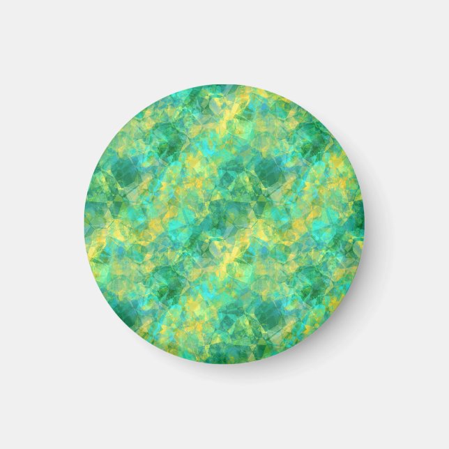 Emerald Green Crumpled Texture Magnet (Front)