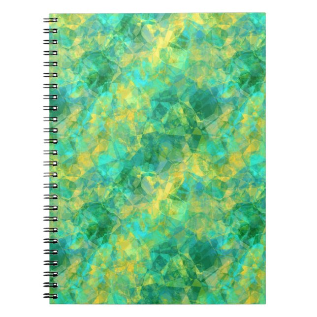 Emerald Green Crumpled Texture Notebook (Front)