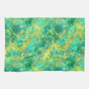 Emerald Green Crumpled Texture Tea Towel
