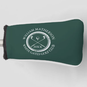 Emerald Green Custom Golfers And Club Date Golf Head Cover