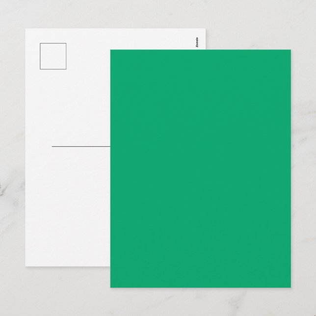 Emerald Green Custom Holiday Postcard (Front/Back)