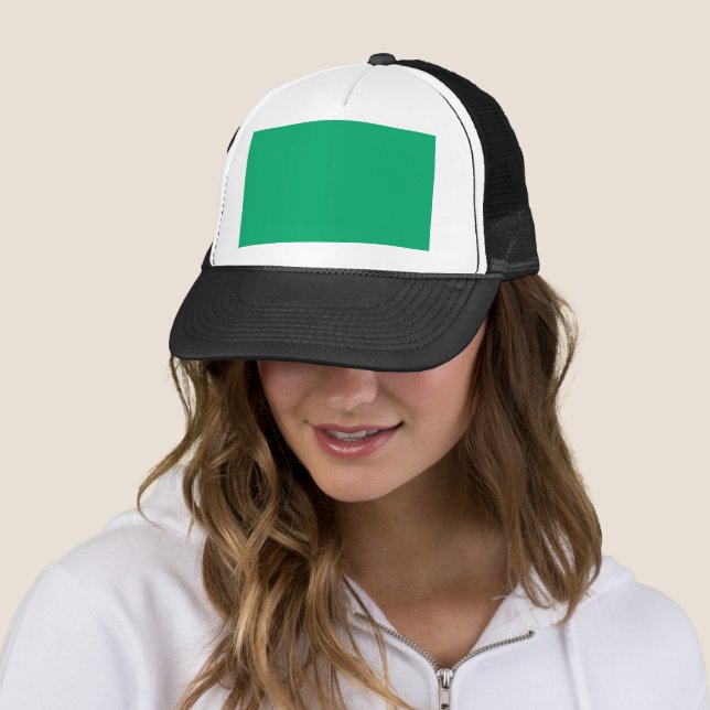Emerald Green Custom Trucker Hat (In Situ)