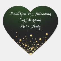 Emerald Green Customisable Wedding Stickers