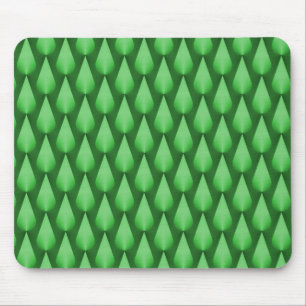 Emerald Green Dazzling Raindrops Mousepad
