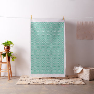 Emerald Green Diamonds Pattern Fabric