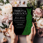 Emerald Green Dress & Black 30th Birthday Party Invitation<br><div class="desc">Emerald Green Dress & Black 30th Birthday Party Invitation

See matching collection in our Niche and Nest Store</div>