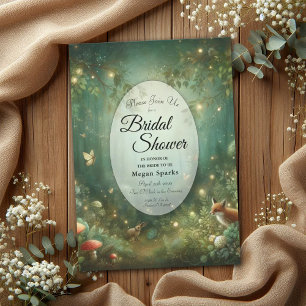 Emerald Green Enchanted Forest  Invitation