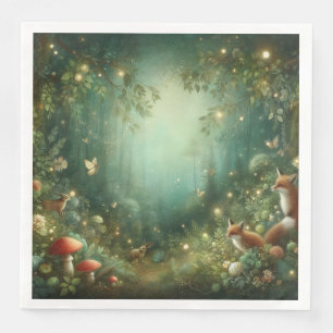 Emerald Green Enchanted Forest Napkin