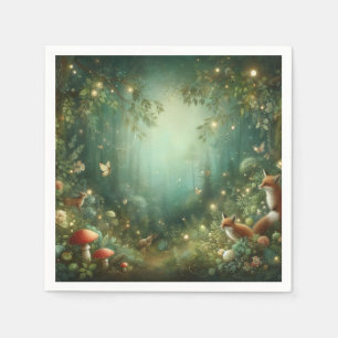 Emerald Green Enchanted Forest Napkin