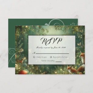 Emerald Green Enchanted Forest RSVP Card