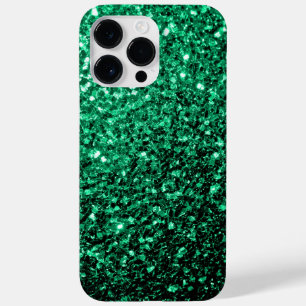 Emerald Green faux glitter sparkles Case-Mate iPhone 14 Pro Max Case