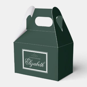 Emerald green favour box