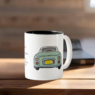 Emerald Green Figaro Car Figarations Tokyo Quote Two-Tone Coffee Mug