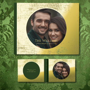 Emerald Green Foil Guestbook Elegant Guest Books