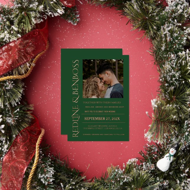 Emerald Green Foil Photo Wedding (Insitu)