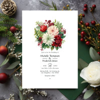 Emerald Green, Garnet Red and Snowy White Wedding