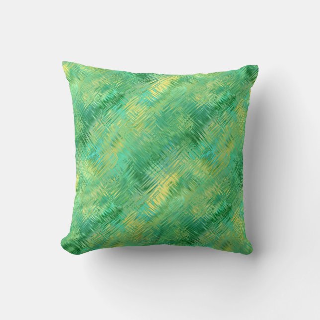 Emerald Green Glassy Texture Cushion (Front)