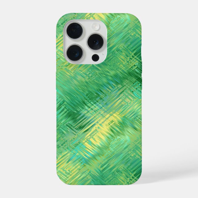 Emerald Green Glassy Texture iPhone Case (Back)