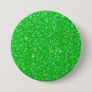 Emerald Green Glitter Effect Sparkle 7.5 Cm Round Badge