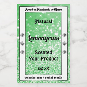 Emerald Green Glitter with Diamonds Product Labels