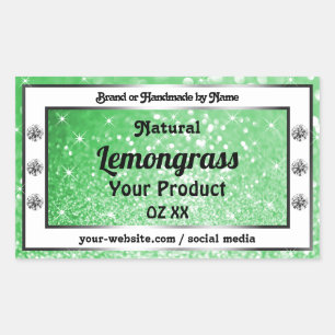 Emerald Green Glitter with Diamonds Product Labels