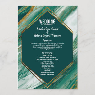 Emerald Green Gold Abstract Agate Marble Program