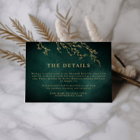 Emerald Green & Gold Botanical Elegant Wedding