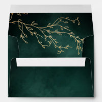 Emerald Green & Gold Botanical Elegant Wedding