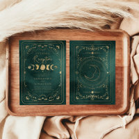 Emerald Green Gold Celestial Wedding Reception