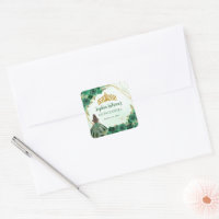 Emerald Green Gold Floral Princess Tiara Favour
