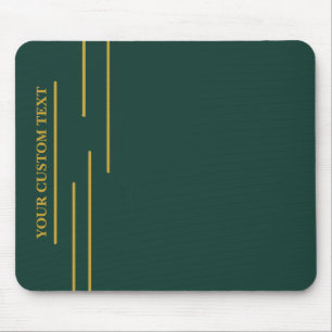 Emerald Green Gold Geometric Mouse Pad