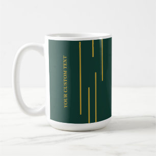 Emerald Green Gold Geometric Personalised Mug